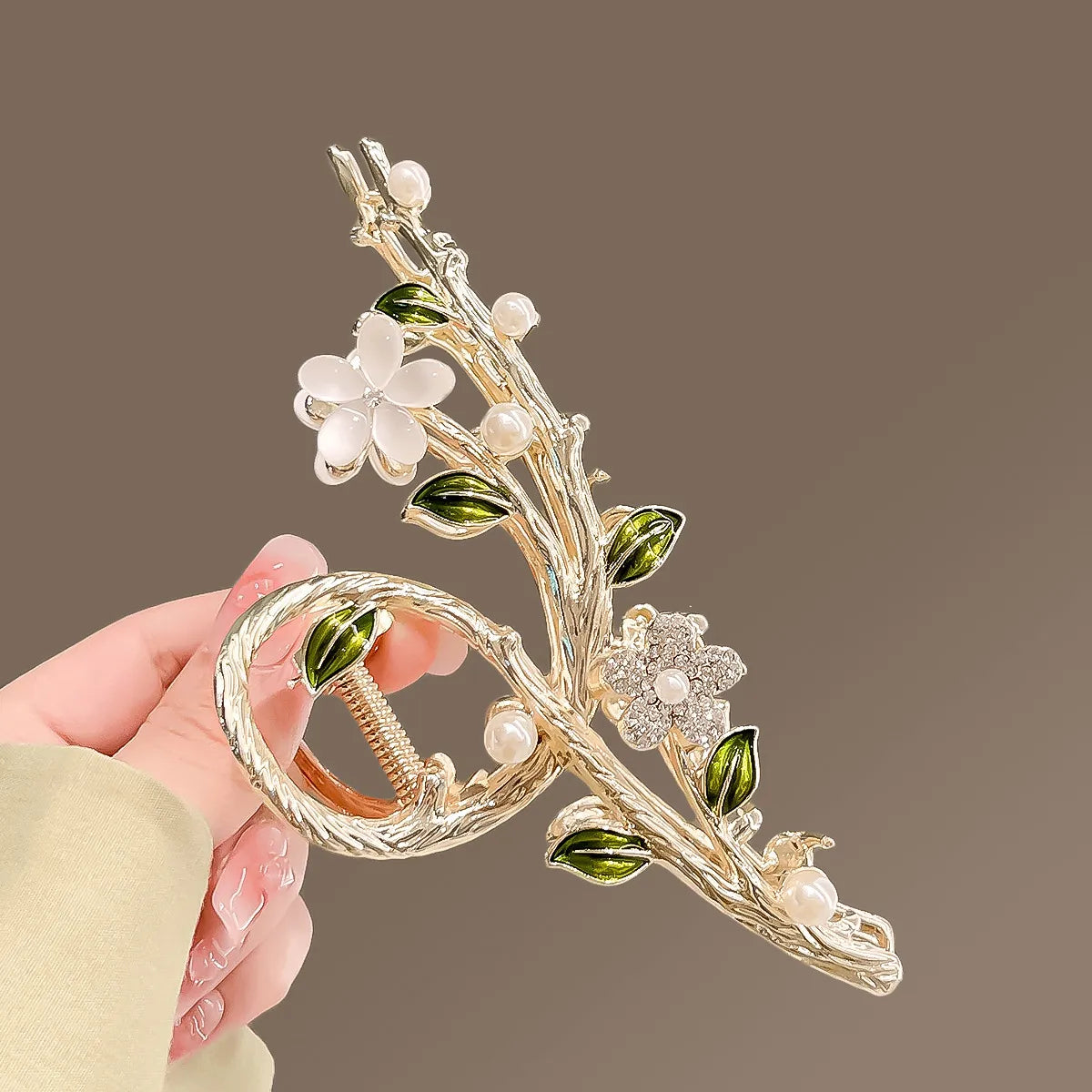 Women'S Lady Pastoral Flower Alloy Hair Claws