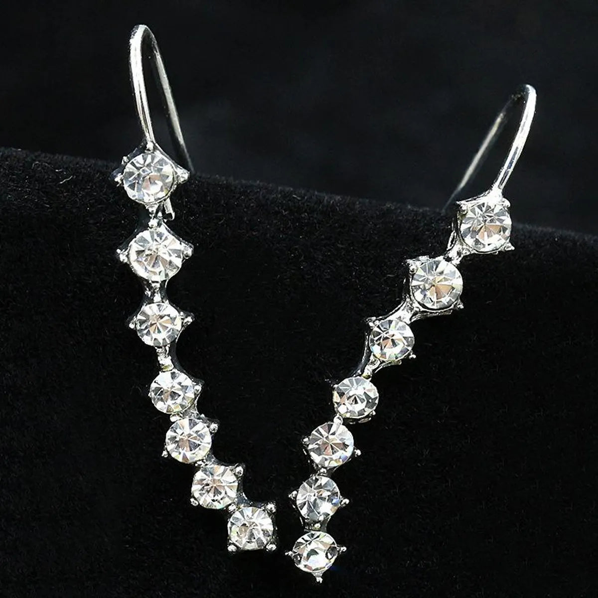 Women's Long Earrings With Rhinestones