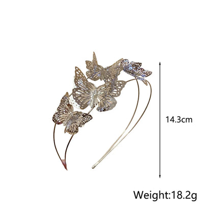 Women'S Luxurious Simple Style Butterfly Alloy Hollow Out Hair Band