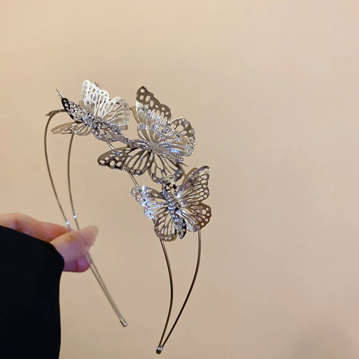 Women'S Luxurious Simple Style Butterfly Alloy Hollow Out Hair Band