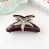 Women'S Marine Style Simple Style Starfish Fish Arylic Inlay Rhinestones Hair Claws