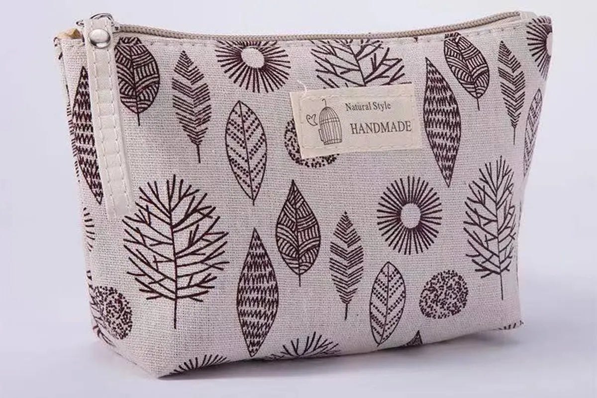 Women'S Medium All Seasons Canvas Animal Tree Lattice Streetwear Square Zipper Cosmetic Bag