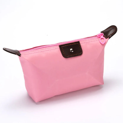 Women'S Medium All Seasons Nylon Solid Color Basic Dumpling Shape Zipper Cloud Shape Bag Cosmetic Bag