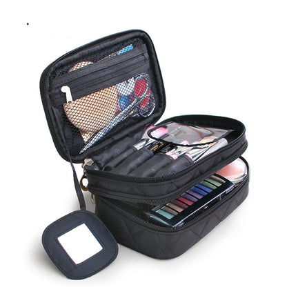 Women'S Medium All Seasons Nylon Solid Color Basic Square Zipper Cosmetic Bag Square Bag