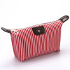 Women'S Medium All Seasons Nylon Stripe Fashion Dumpling Shape Zipper Cosmetic Bag