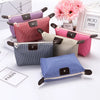 Women'S Medium All Seasons Nylon Stripe Fashion Dumpling Shape Zipper Cosmetic Bag