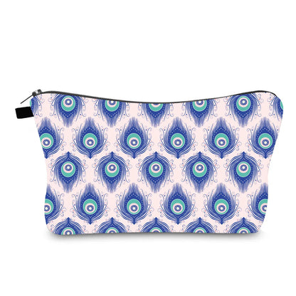 Women'S Medium All Seasons Polyester Devil'S Eye Classic Style Square Zipper Cosmetic Bag