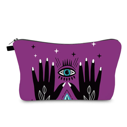 Women'S Medium All Seasons Polyester Devil'S Eye Classic Style Square Zipper Cosmetic Bag