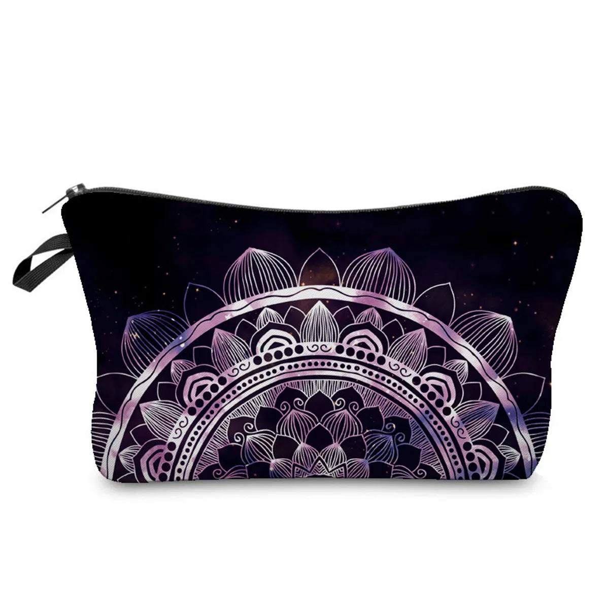 Women'S Medium All Seasons Polyester Flower Ethnic Style Square Zipper Cosmetic Bag