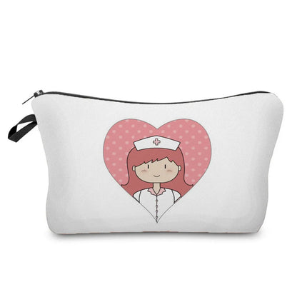 Women'S Medium All Seasons Polyester Human Cute Square Zipper Cosmetic Bag