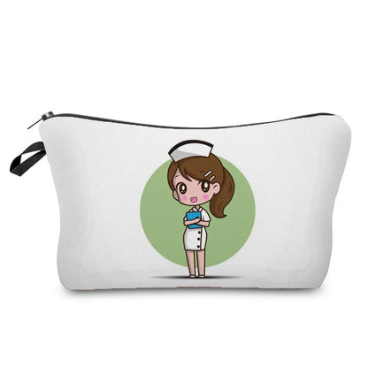 Women'S Medium All Seasons Polyester Human Cute Square Zipper Cosmetic Bag