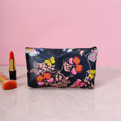 Women'S Medium All Seasons Polyester Letter Butterfly Fashion Square Zipper Cosmetic Bag