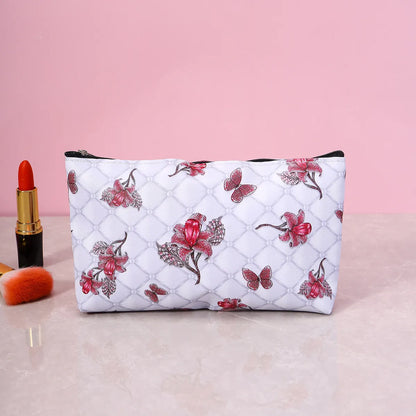 Women'S Medium All Seasons Polyester Letter Butterfly Fashion Square Zipper Cosmetic Bag