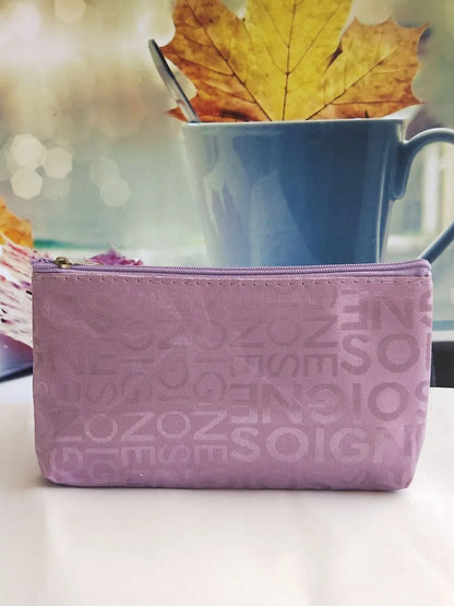 Women'S Medium All Seasons Polyester Letter Butterfly Fashion Square Zipper Cosmetic Bag