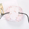 Women'S Medium All Seasons Polyester Letter Flamingo  Fashion Round String Cosmetic Bag