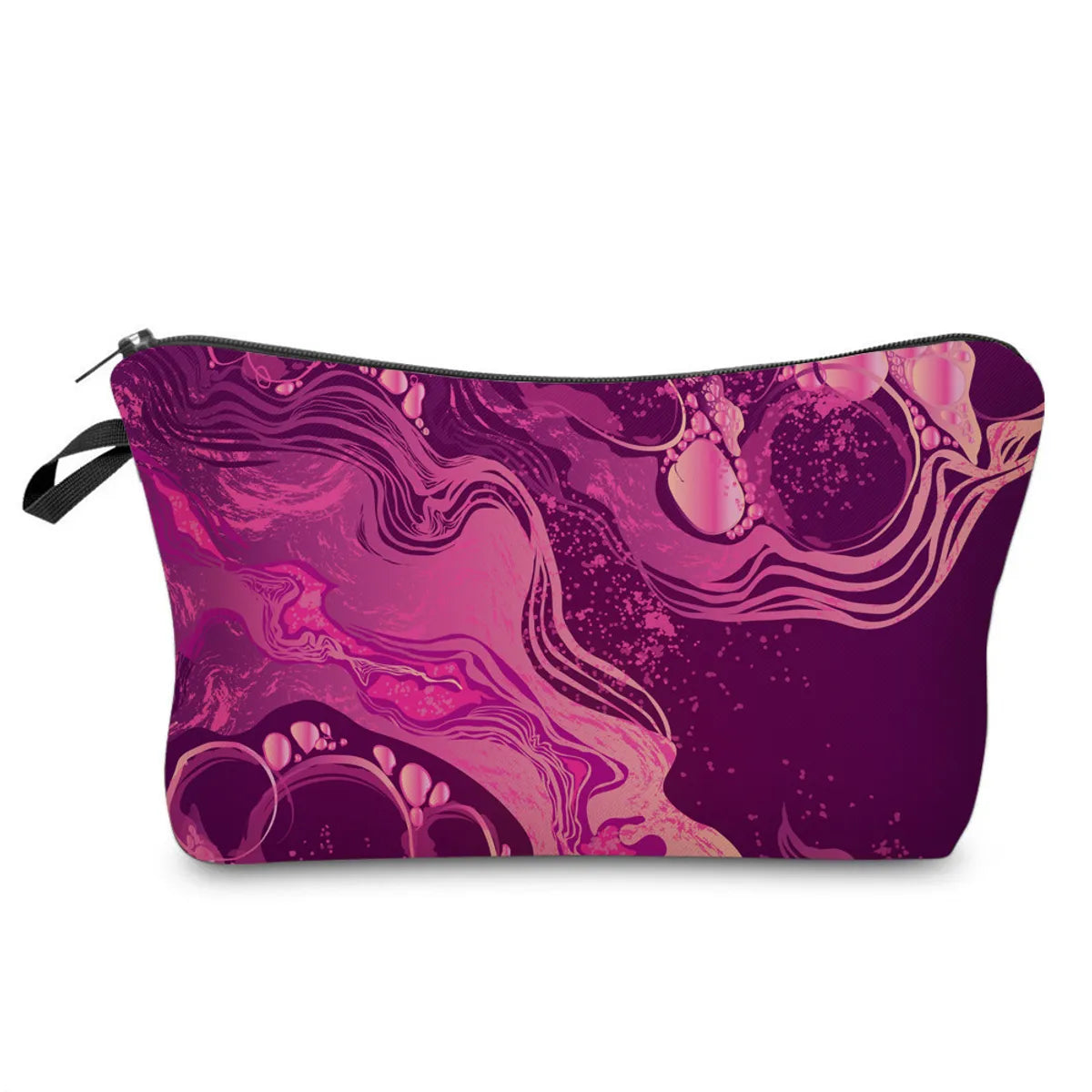 Women'S Medium All Seasons Polyester Marble Vintage Style Square Zipper Cosmetic Bag