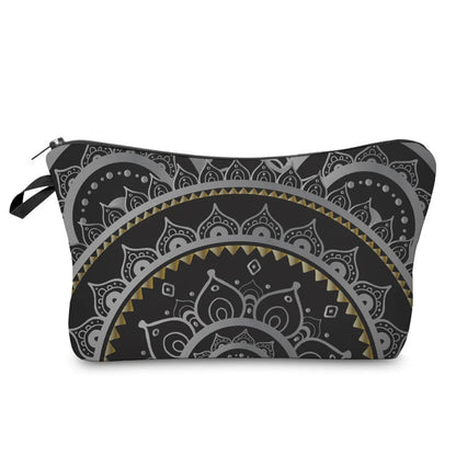 Women'S Medium All Seasons Polyester Printing Ethnic Style Dumpling Shape Zipper Cosmetic Bag