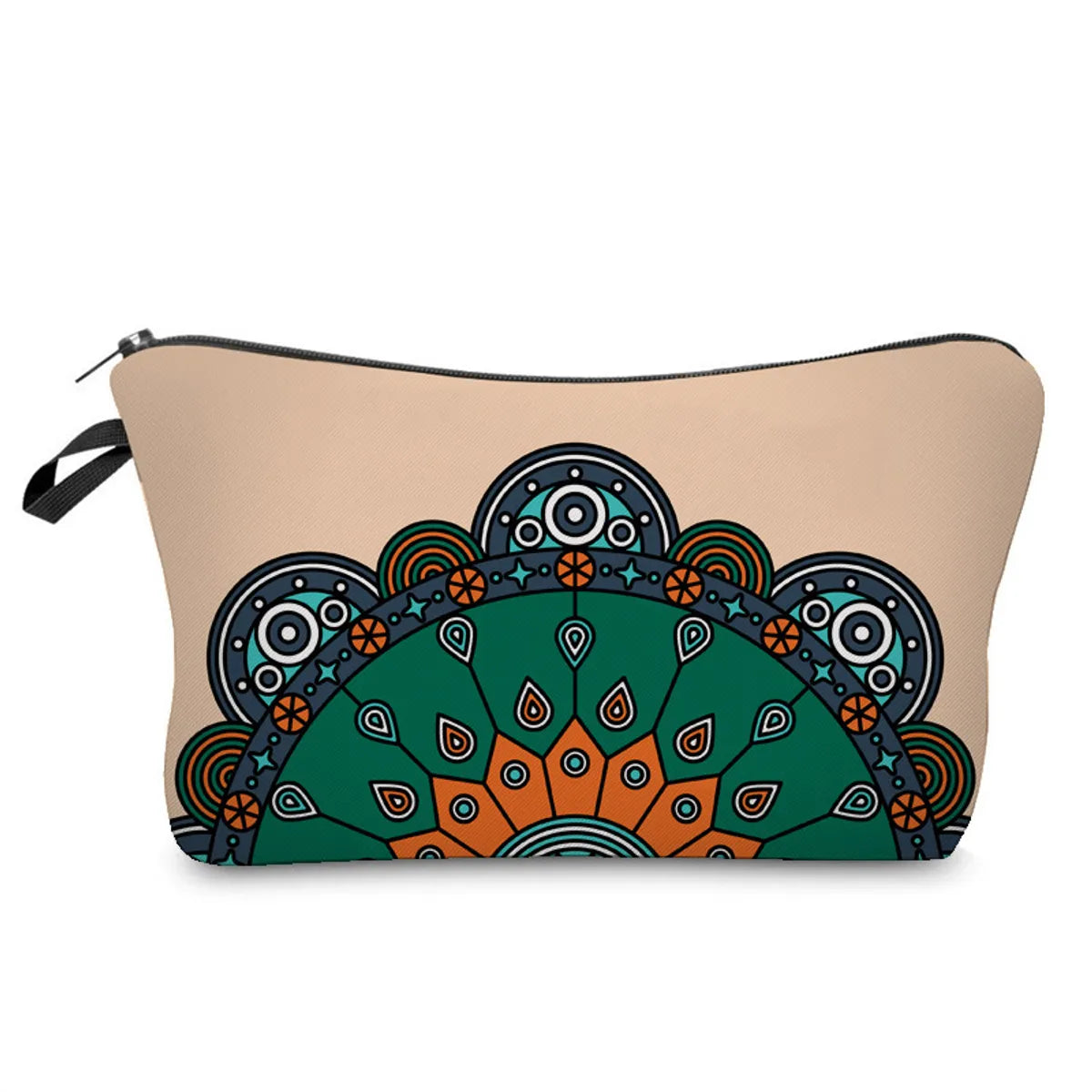 Women'S Medium All Seasons Polyester Printing Ethnic Style Dumpling Shape Zipper Cosmetic Bag