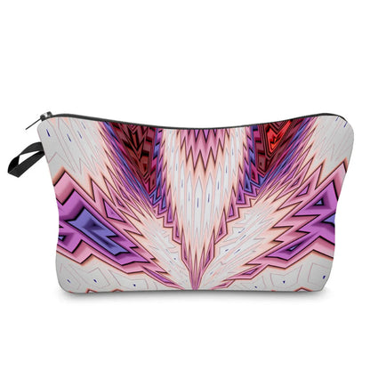 Women'S Medium All Seasons Polyester Printing Ethnic Style Dumpling Shape Zipper Cosmetic Bag