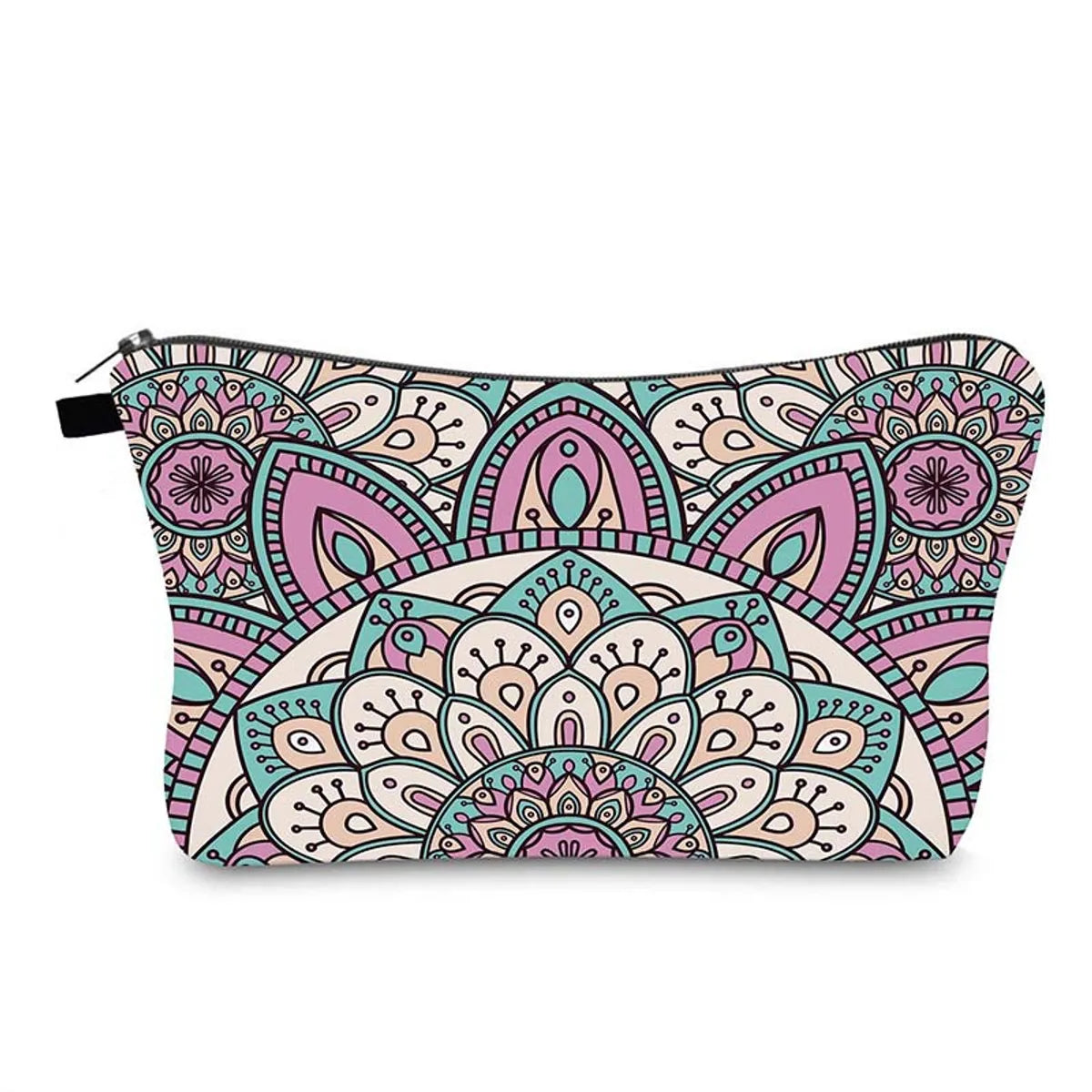 Women'S Medium All Seasons Polyester Printing Ethnic Style Dumpling Shape Zipper Cosmetic Bag