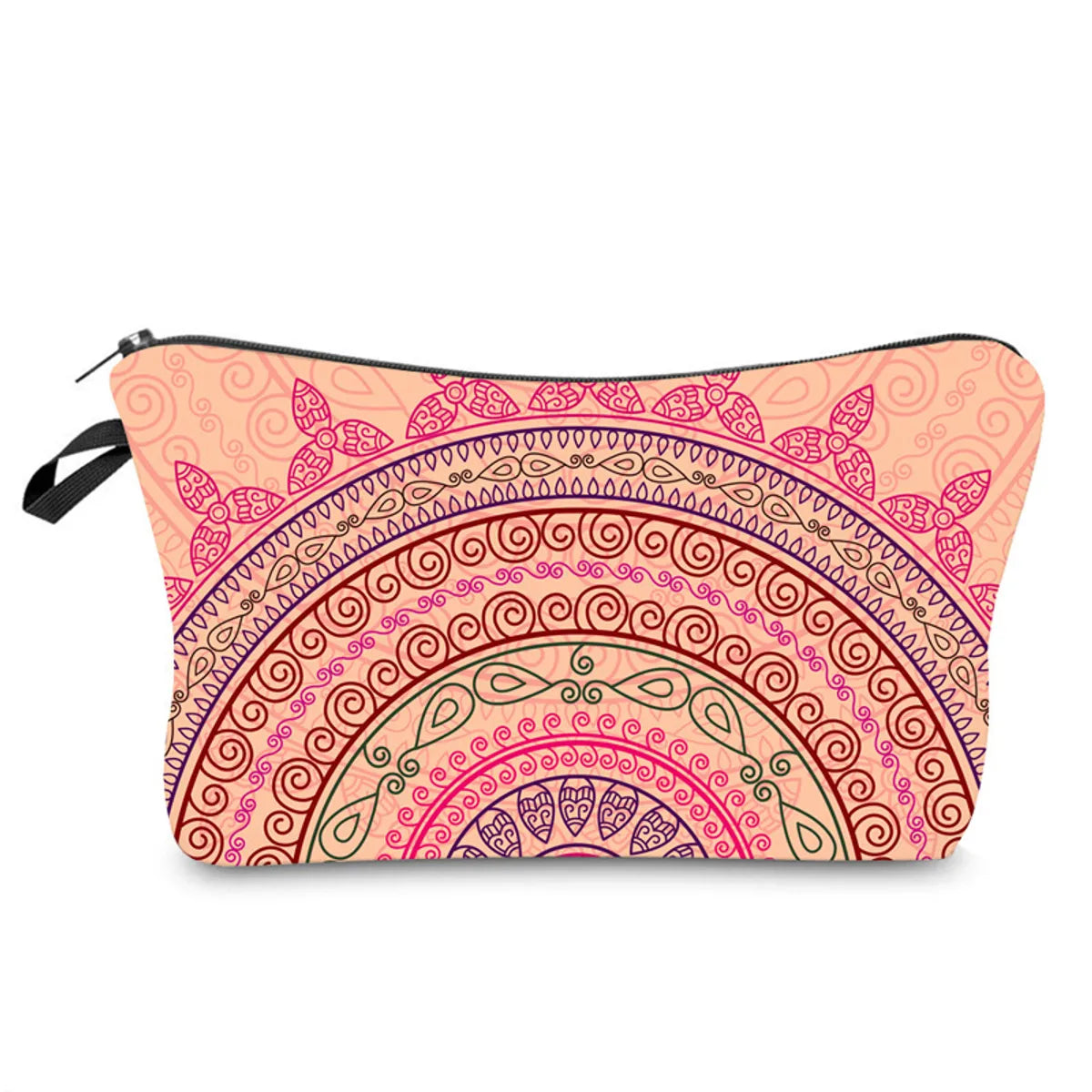 Women'S Medium All Seasons Polyester Printing Ethnic Style Dumpling Shape Zipper Cosmetic Bag