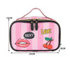 Women'S Medium All Seasons Pu Leather Heart Shape Fashion Square Zipper Cosmetic Bag