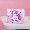 Women'S Medium All Seasons Pu Leather Polyester Unicorn Cute Square Zipper Cosmetic Bag