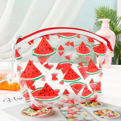 Women'S Medium All Seasons Pvc Fruit Classic Style Streetwear Zipper Cosmetic Bag