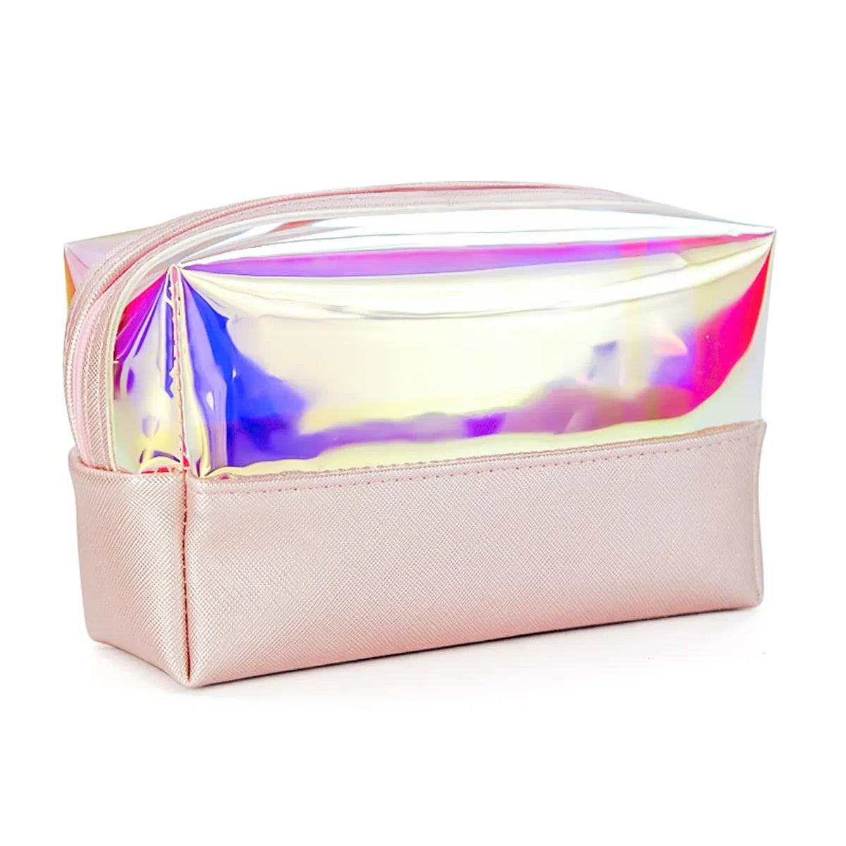 Women'S Medium All Seasons Tpu Pu Leather Solid Color Fashion Square Zipper Cosmetic Bag