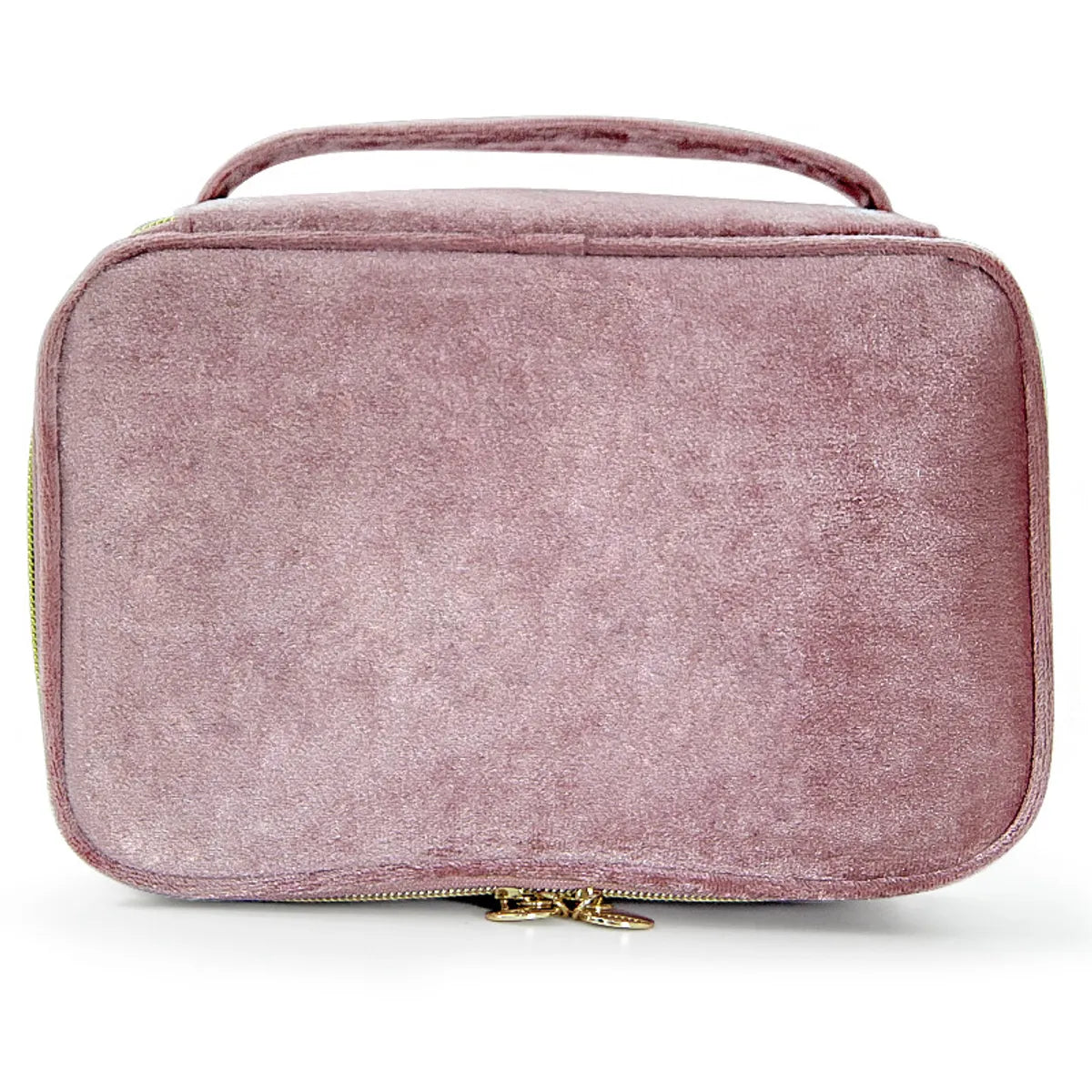 Women'S Medium All Seasons Velvet Solid Color Fashion Square Zipper Cosmetic Bag