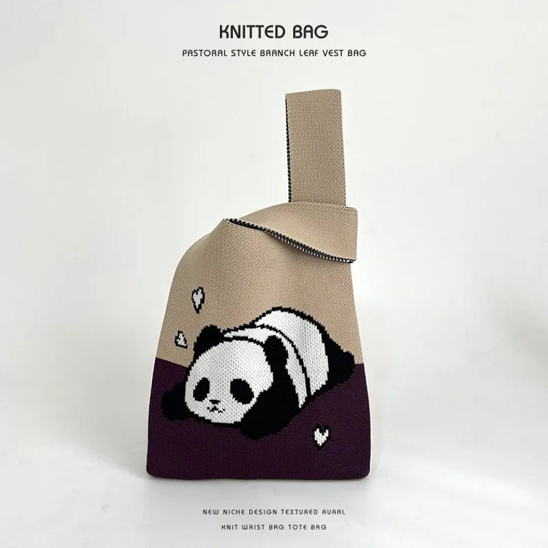 Women'S Medium Polyester Animal Cute Basic Square Open Handbag