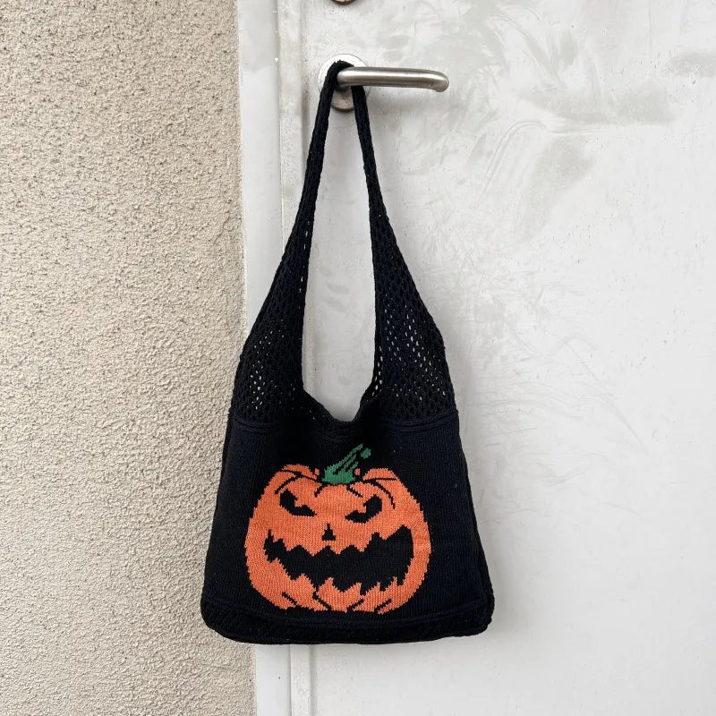 Women'S Medium Polyester Pumpkin Cute Square Open Underarm Bag