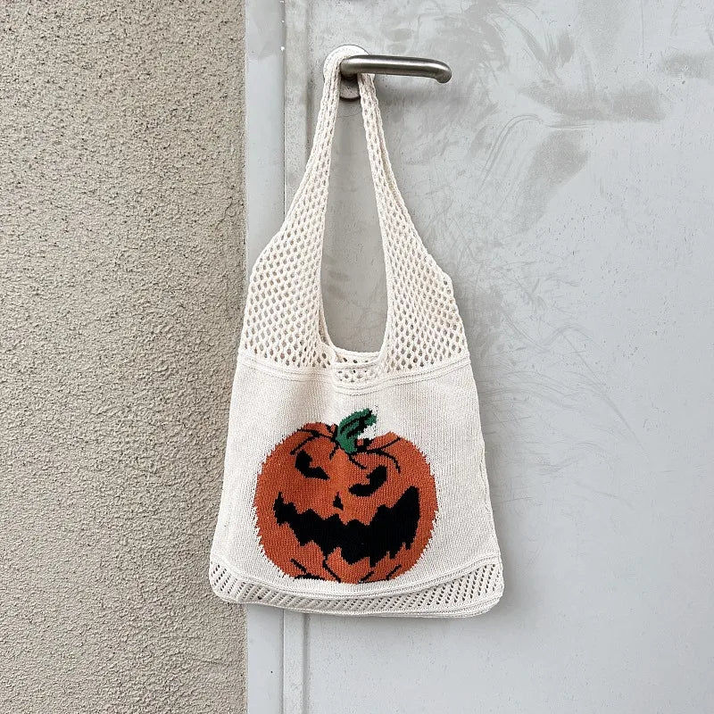 Women'S Medium Polyester Pumpkin Cute Square Open Underarm Bag