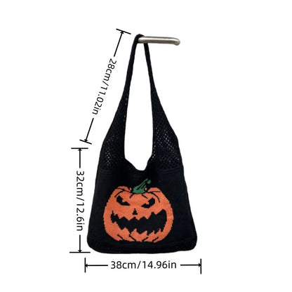 Women'S Medium Polyester Pumpkin Cute Square Open Underarm Bag