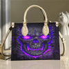 Women'S Medium Pu Leather Human Floral Streetwear Square Hook Loop Tote Bag