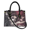 Women'S Medium Pu Leather Human Floral Streetwear Square Hook Loop Tote Bag