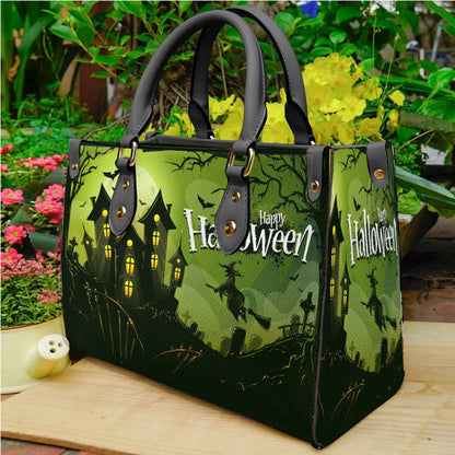 Women'S Medium Pu Leather Letter Streetwear Square Hook Loop Tote Bag