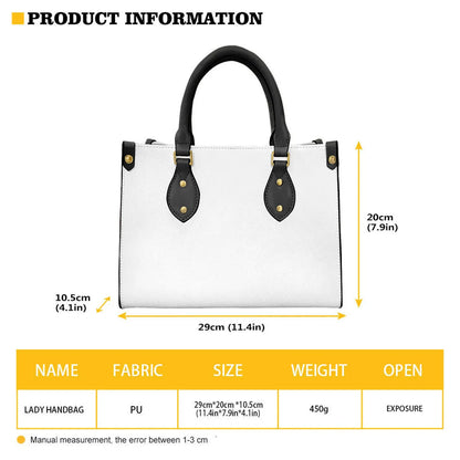 Women'S Medium Pu Leather Letter Streetwear Square Zipper Tote Bag