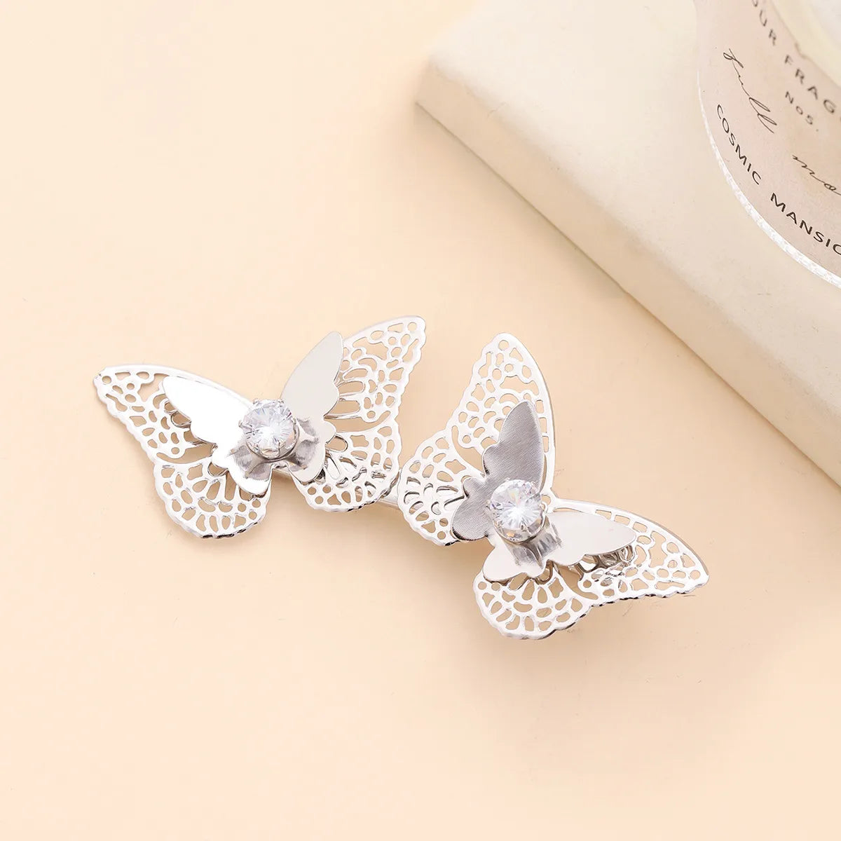 Women'S Modern Style Classic Style Korean Style Butterfly Metal Plating Inlay Rhinestones Hair Clip