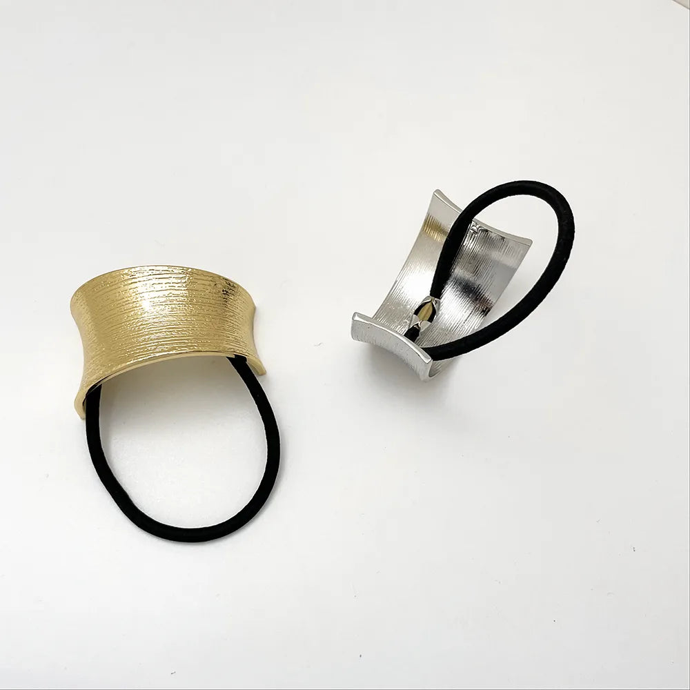 Women'S Modern Style Simple Style Semicircle Alloy Elastic Band Hair Tie