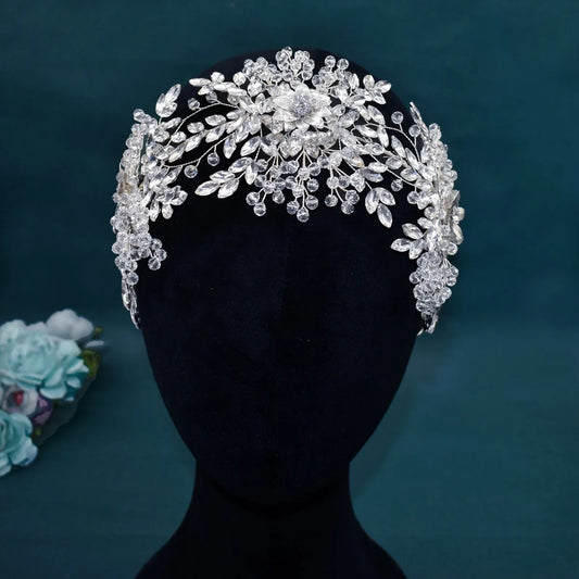 Women'S Original Design Flower Rhinestone Handmade Hair Band Party Headpieces