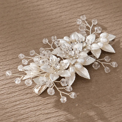 Women'S Pastoral Flower Rhinestone Hair Clip