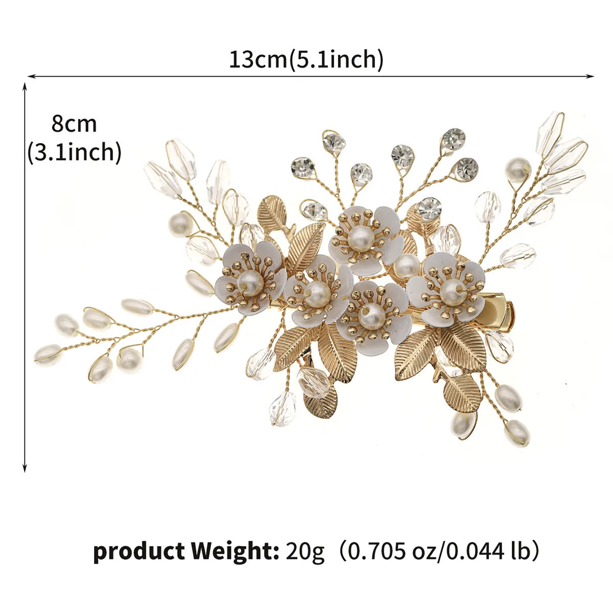 Women'S Pastoral Flower Rhinestone Hair Clip