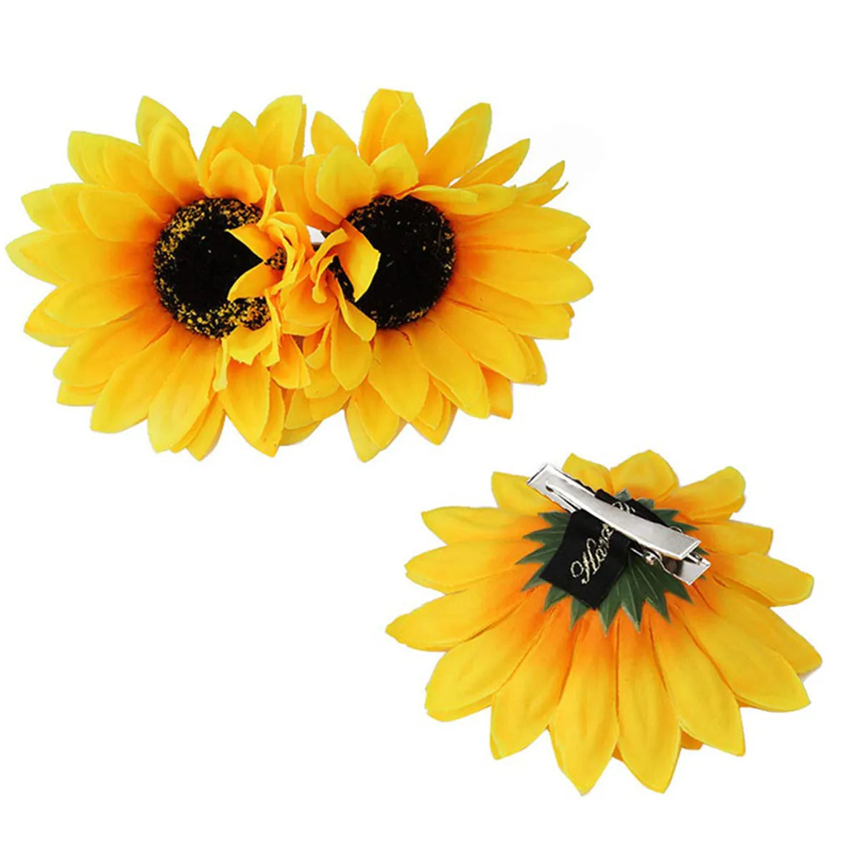 Women'S Pastoral Korean Style Sunflower Cloth Hair Clip