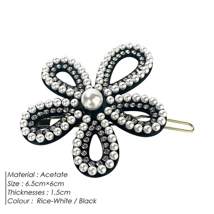 Women'S Princess Sweet Artistic Flower Acetic Acid Sheets Hair Clip