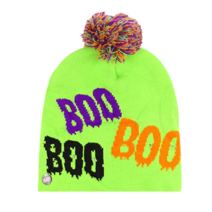 Women'S Punk Streetwear Halloween Pattern Eaveless Wool Cap