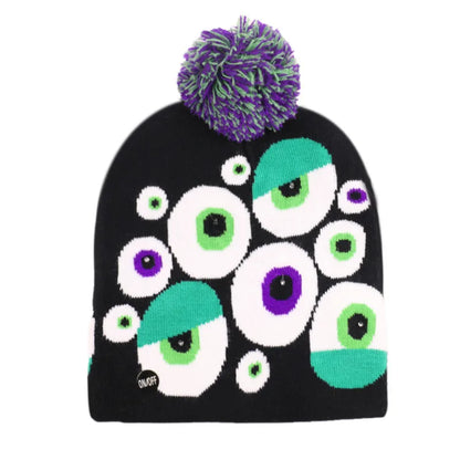 Women'S Punk Streetwear Halloween Pattern Eaveless Wool Cap