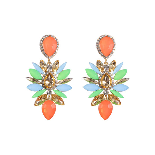 Women's Retro Bohemian Geometric Water Drop Alloy Earrings Diamond Artificial Gemstones Artificial Rhinestones Drop Earrings