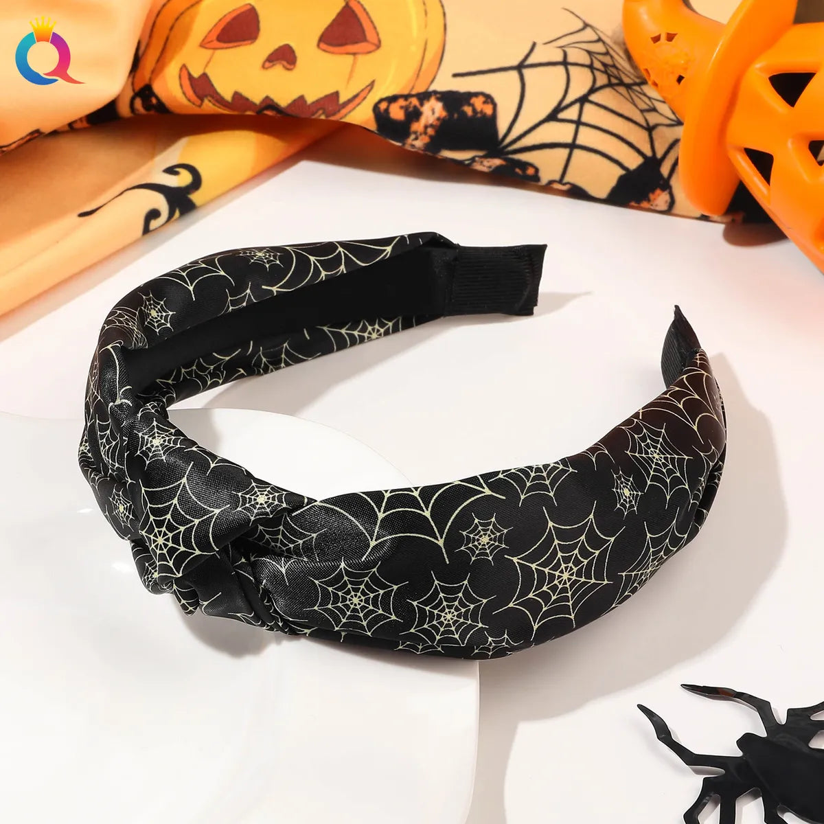 Women'S Retro Color Block Printing Hair Band