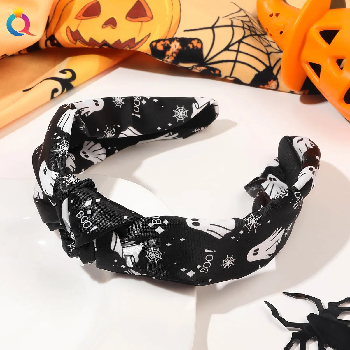 Women'S Retro Color Block Printing Hair Band